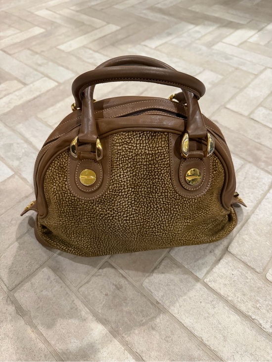 Borbonese Handbags - Vintage Borbonese Partridge Eye Dome Satchel Made in Italy